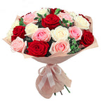 Tricolor Rose Harmony Bouquet